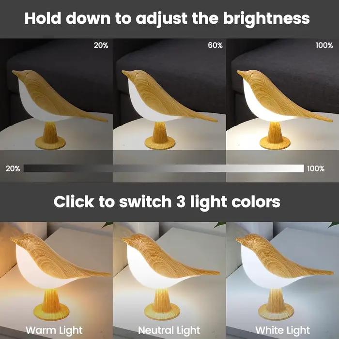 Lampe LED pour oiseaux à commande tactile