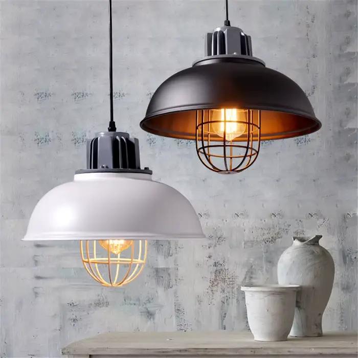 Abat-jour Edison en métal noir bronze vintage