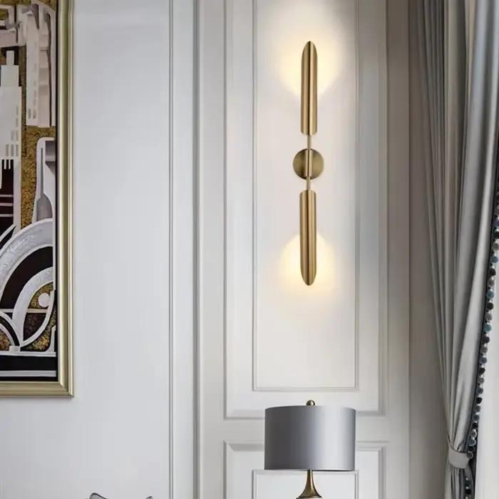 Applique murale LED créative nordique postmoderne personnalisée pour couloir escalier fond de salon chambre à coucher chevet matériaux robustes design moderne
