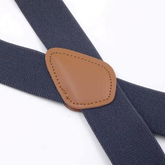 Bretelles Vintage pour hommes, travail robuste, grand, haut, 3.5cm de large, en forme de X, 4 mousquetons en Bronze, bretelles élastiques réglables pour pantalons