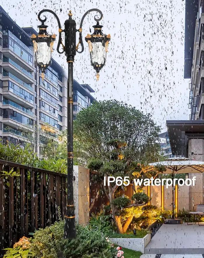 Lumières de cour extérieures étanches, parcs paysager, villas, éclairage à mât élevé, éclairage communautaire, lampadaires pour touristes, 2.6m