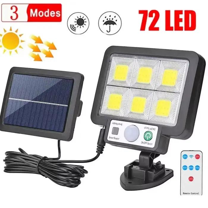 Extérieur étanche d'urgence rue jardin sécurité décor lampe LED solaire fendu applique murale capteur de mouvement