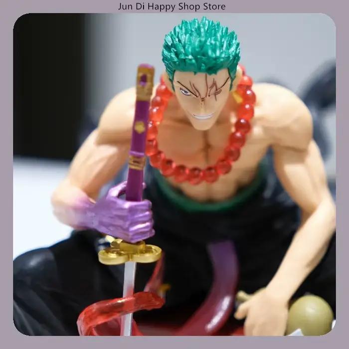 Figurine d'anime One Piece Luffy & Zoro en pose assise, modèle de collection, décoration de bureau, jouet, cadeau pour les fans