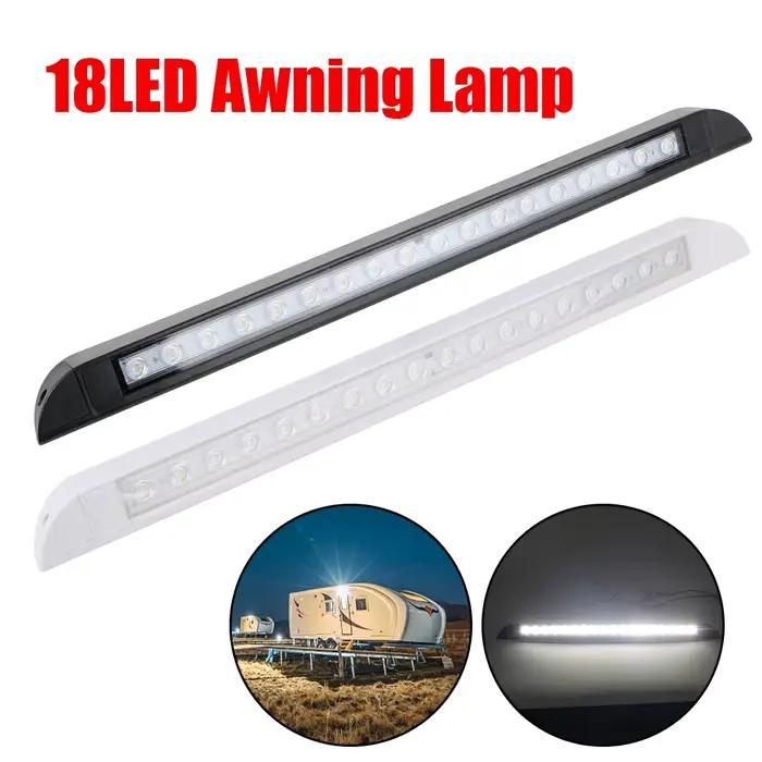 Lampes murales intérieures de caravane, lampe extérieure de remorque, lampe d'auvent, équipement d'éclairage de camping extérieur, 18 LED, 6000k, 12-28V
