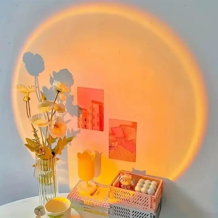 Lampe de projection coucher de soleil alimentée par USB