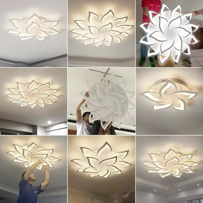 Plafonnier LED intelligent en forme de fleur