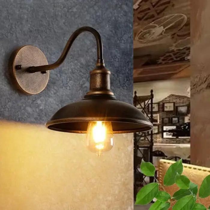 DARHYN Vintage mur LED lampe Style industriel Antique fer Art extérieur couloir lumière E27 pour Restaurant hall d'entrée couloirs