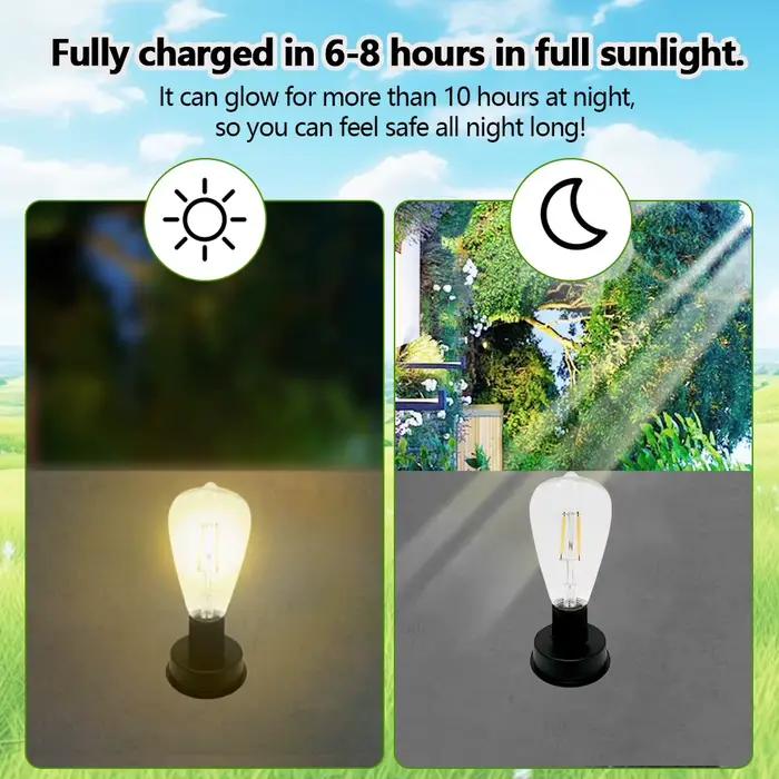 Base de lampe solaire avec ampoule LED