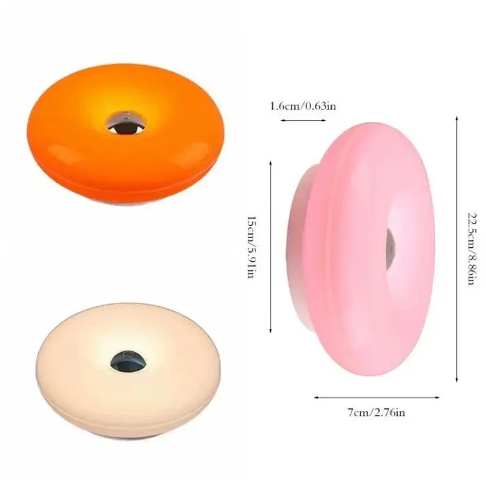 Lampe tricolore en plastique beignet moderne avec interrupteur tactile pour économie d'énergie et prise USB chambre bureau transformation ambiance