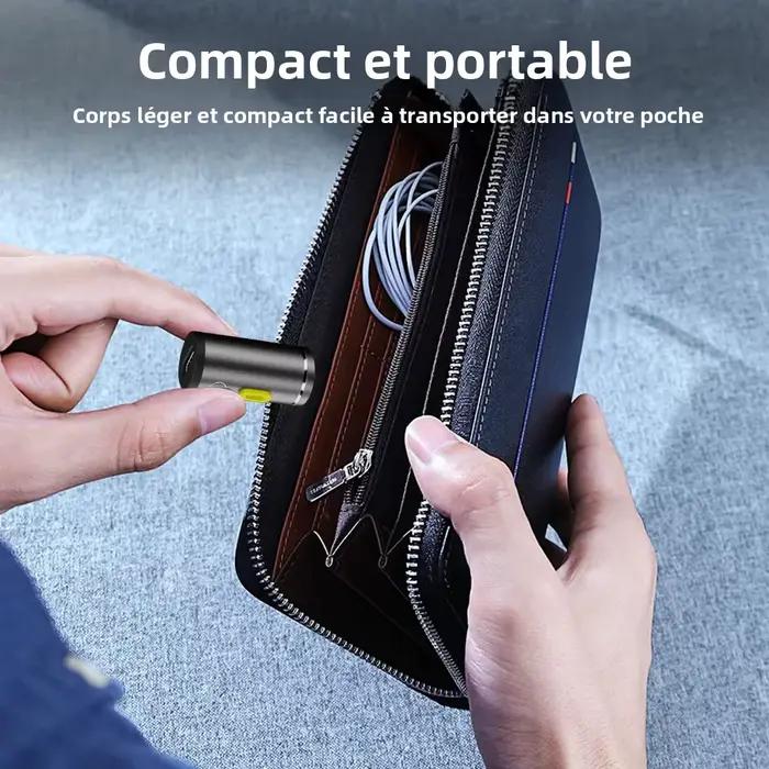 BORUiT Super Mini lampe de poche LED 230LM monocouche torche Extra petite lanterne de Camping