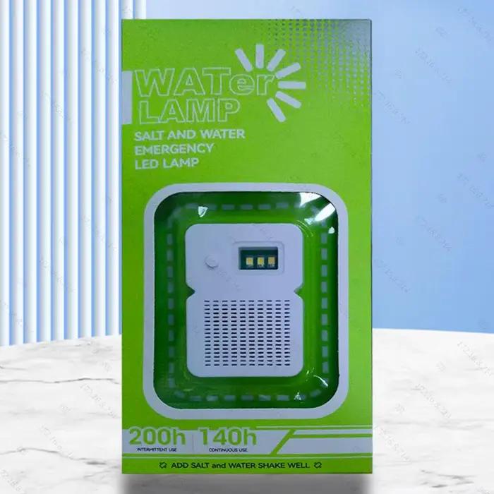 Lampe LED à eau salée, étanche, portable, pour le camping, réutilisable, lampe d'urgence pour la pêche nocturne, les voyages et les activités de plein air