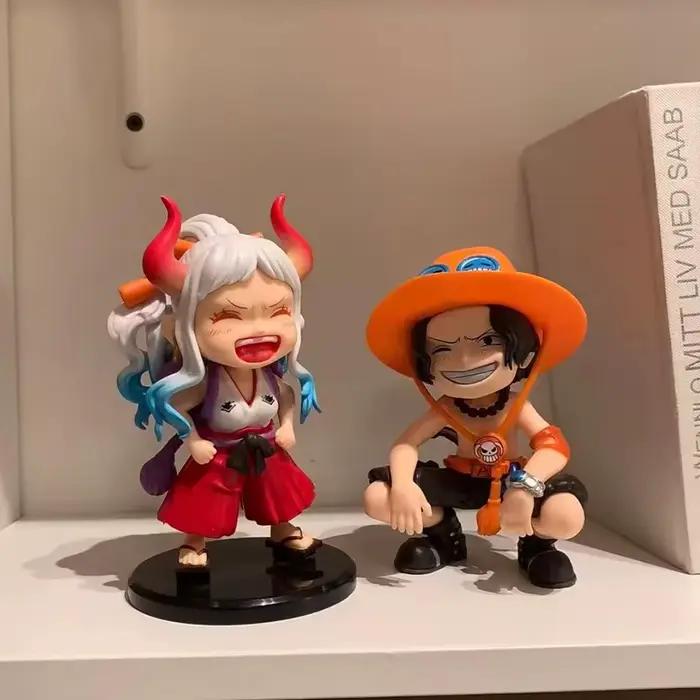 Figurine d'anime One Piece - Portgas D Ace Yamato, modèle Q Version, jouet de collection, ornement décoratif, cadeau d'anniversaire idéal pour enfant
