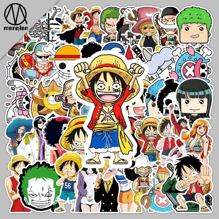 Faveurs de fête d'anniversaire One Piece, bracelets à claquer, tatouages, autocollants, décorations de gâteaux, fournitures pour fêtes de Noël