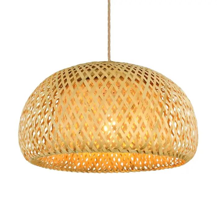 Lanterne Suspendue en Bambou et Rotin Naturel de 26cm