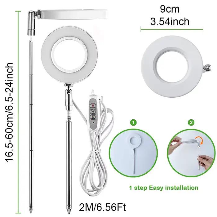 Lampes de culture pour plantes d'intérieur - Lampe LED à spectre complet pour plantes d'intérieur, idéale pour les petites plantes - Cadeau parfait et jardin