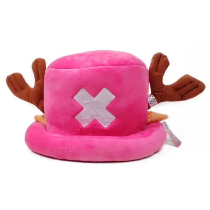 Chapeau en peluche Tony Tony Chopper One Piece - Accessoire de costume cosplay anime, chapeau mignon et doux en forme de cornes de renne, pour fêtes et usage quotidien