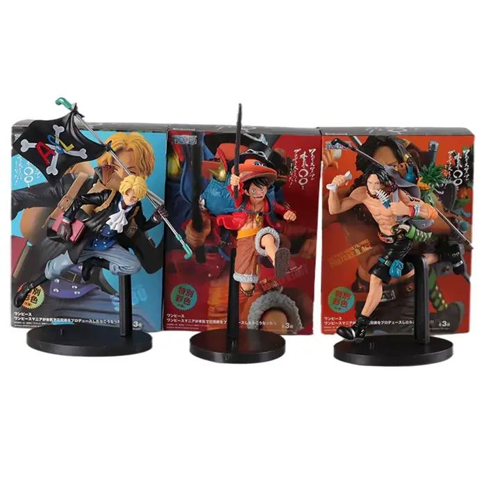 One Piece Mania Ga Honki De Sankyoudai Wo Produce Shitara Kounatta Luffy Sabo Ace Figurine d'action en PVC, Modèle de collection, Jouet, Poupée