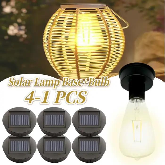 Base de lampe solaire avec ampoule LED