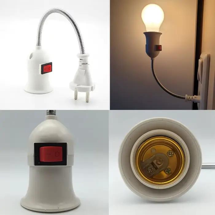 Support de lampe flexible à base d'ampoule LED avec interrupteur marche/arrêt