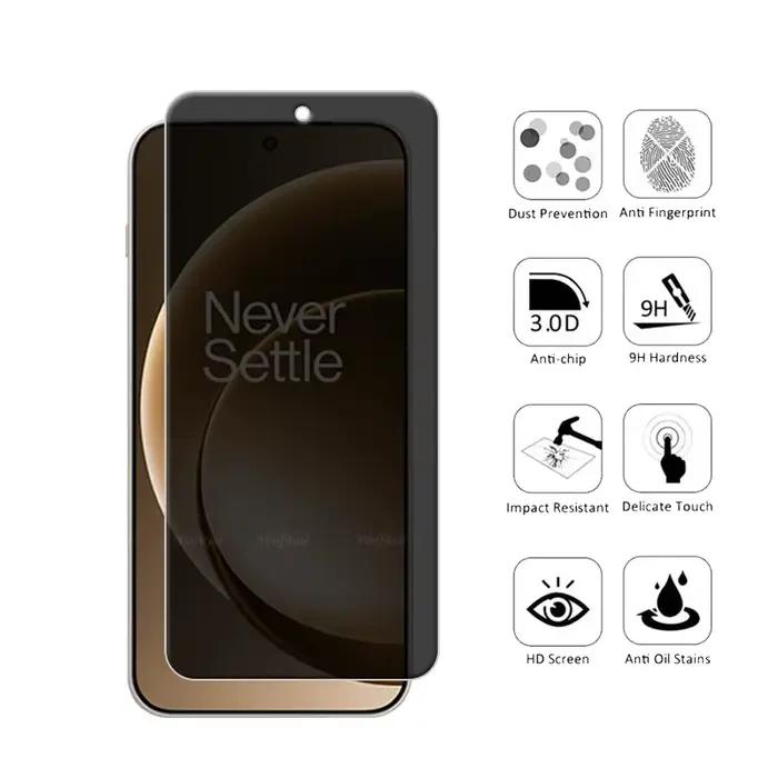 6in1 pour Oneplus 15 verre Oneplus 15 verre trempé protection confidentialité 9H Anti-espion colle protecteur d'écran Oneplus 15 lentille verre