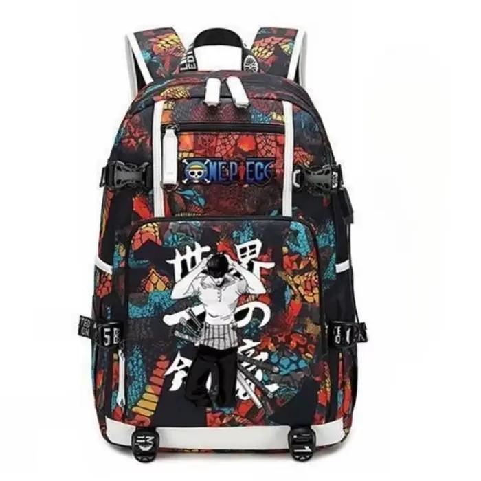 Sac à dos scolaire mignon One Piece Monkey D. Luffy, style anime, pour ordinateur portable, sac de voyage, articles d'anime en gros