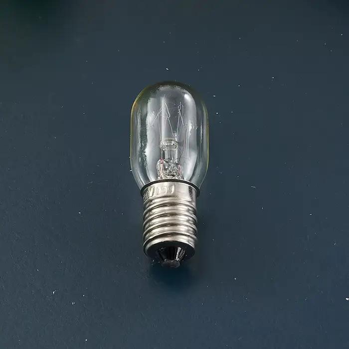 Ampoule sphérique de lampe à sel E14, ampoule à filament tubulaire 220-240V 15W, utilisée pour remplacer les ampoules en verre dans les hottes, les machines à coudre,