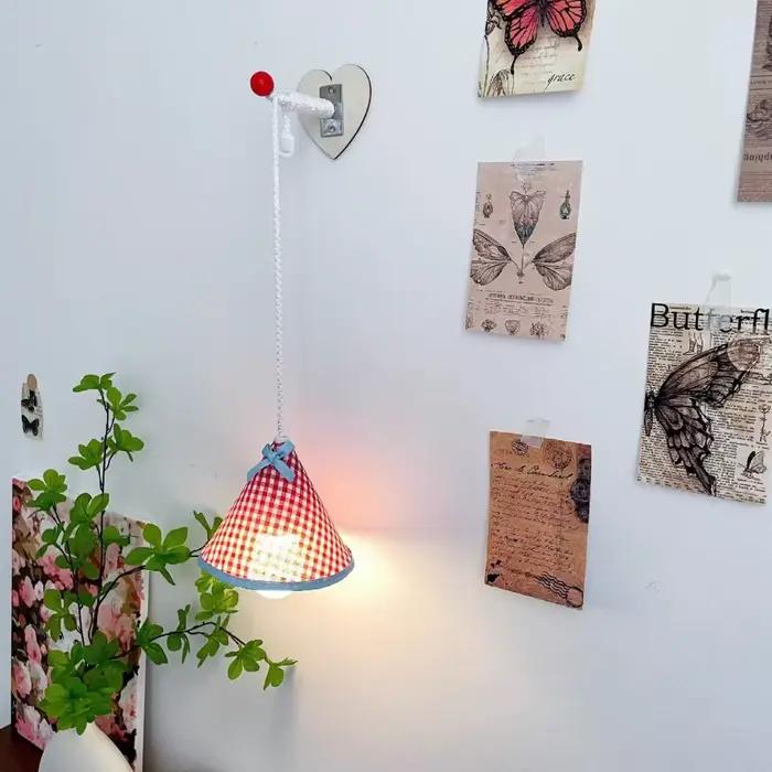 Veilleuse murale à suspendre pour chambre douce lumineuse ambiance chaleur et détente pour filles bureau décoration chambre à coucher rechargeable ABS