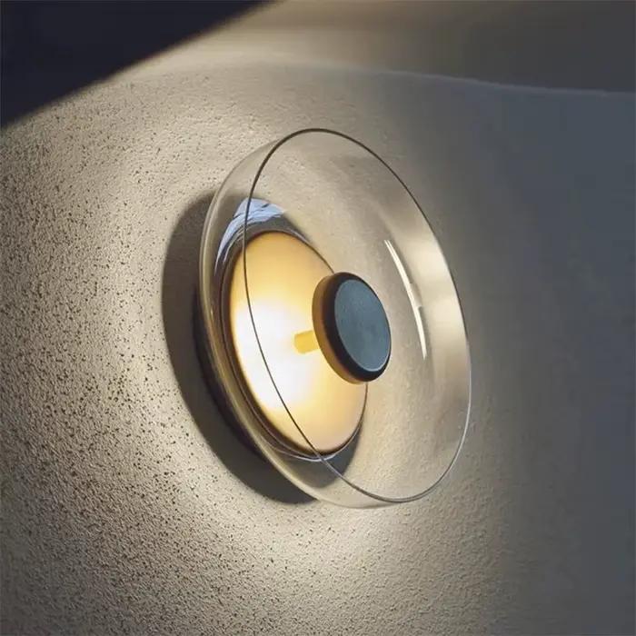 Applique murale LED vintage en verre