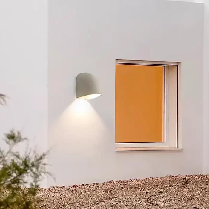 Lampes led nordiques simple fond mural terrazzo lampe extérieure étanche terrasse villa cour clôture ciment applique murale
