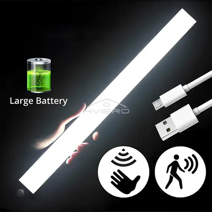 Capteur de mouvement veilleuses lampe à LED sans fil USB Rechargeable magnétique pour armoire chambre placard cuisine allée Tube détecteur ampoule