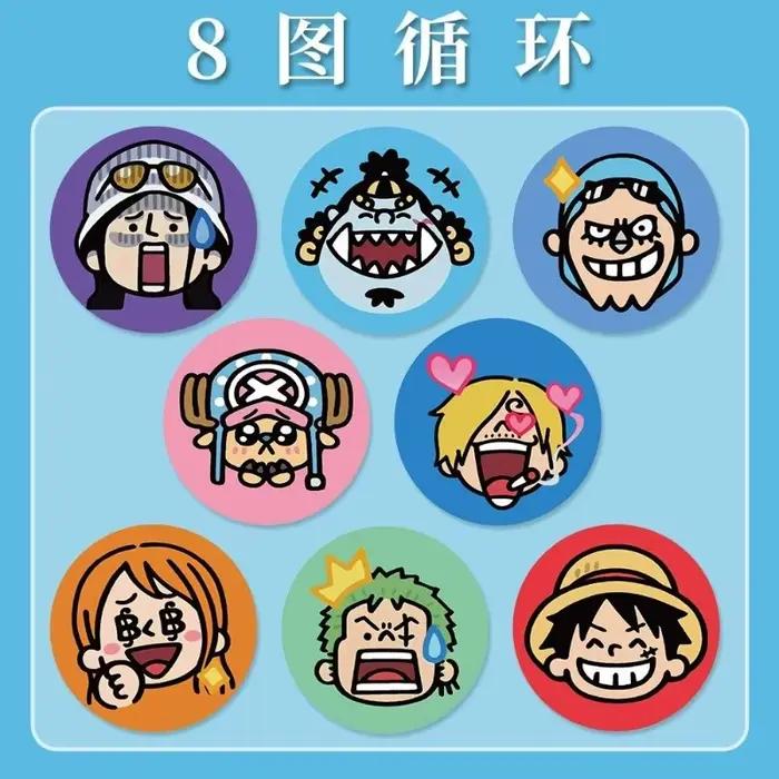 Nouvel autocollant One Piece Luffy grande tête, dessin animé, haute valeur esthétique, pour bricolage anime, étiquette de scellage ronde pour carnet, autocollant auto-adhésif