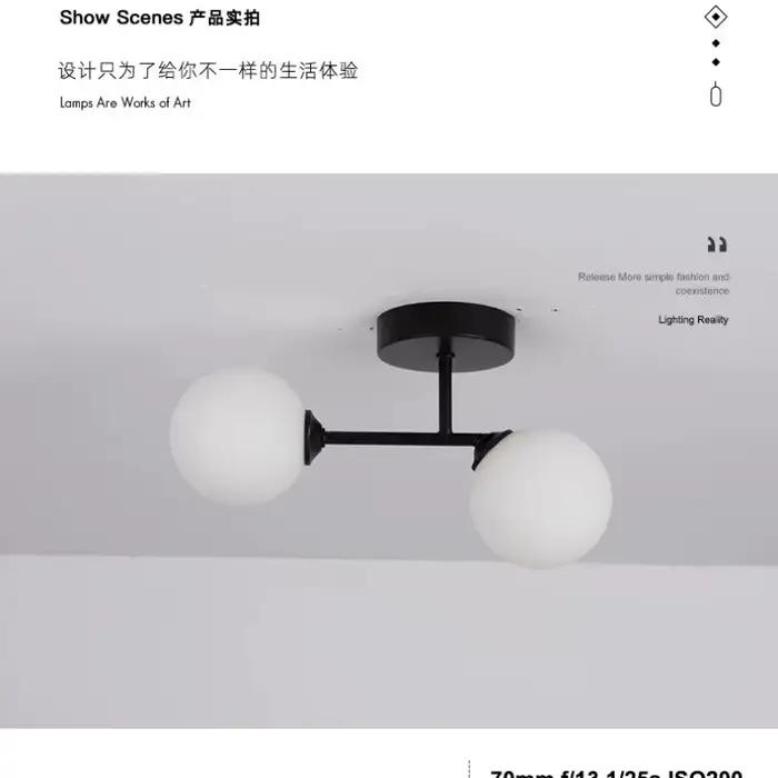 Boule de verre plafonnier maison déco éclairage intérieur pour chambre salon Table à manger vestiaire couloir nordique