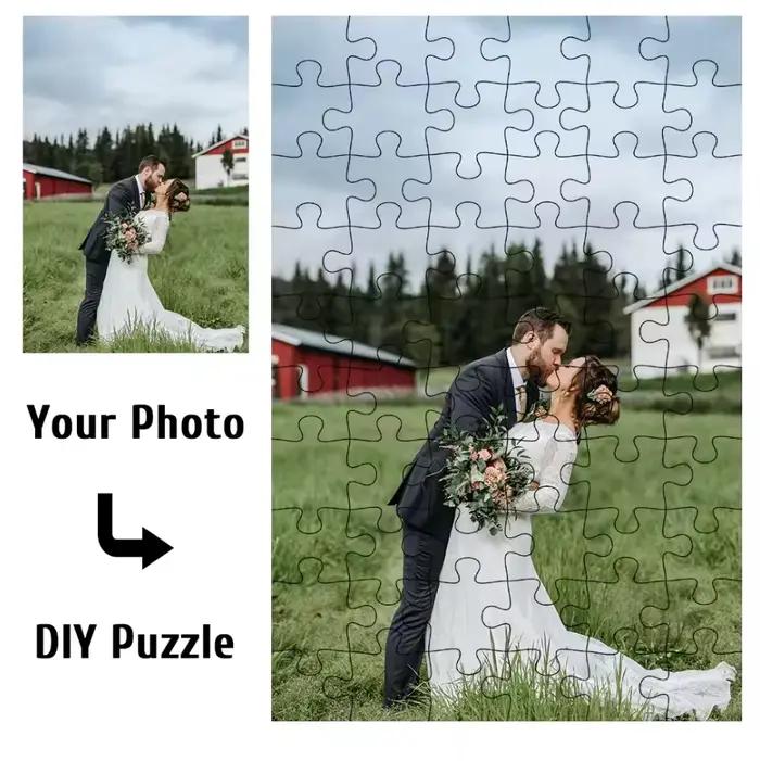 Puzzle photo personnalisé - Image personnalisée à réaliser en puzzle 500/1000/1200/2000 pièces, puzzle en papier DIY, cadeau pour adultes et enfants, décoration unique pour la maison