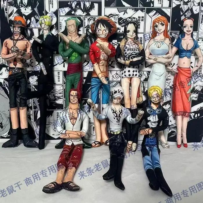 Figurine articulée amusante One Piece Luffy Zoro ACE, jouet transformable, figurine cosplay avec squelette en fil métallique abstrait, accessoire d'Halloween