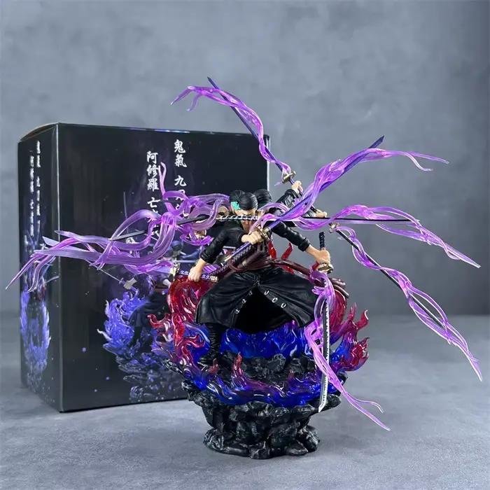 Figurine de Dessin Animé One Piece de 24cm en PVC, Roronoa Zoro Gk, Trois Têtes et Six Bras, Neuf Flux Opaque, Ashura