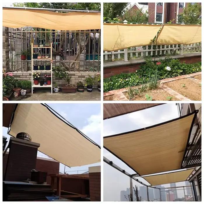 Parasol en tissu beige