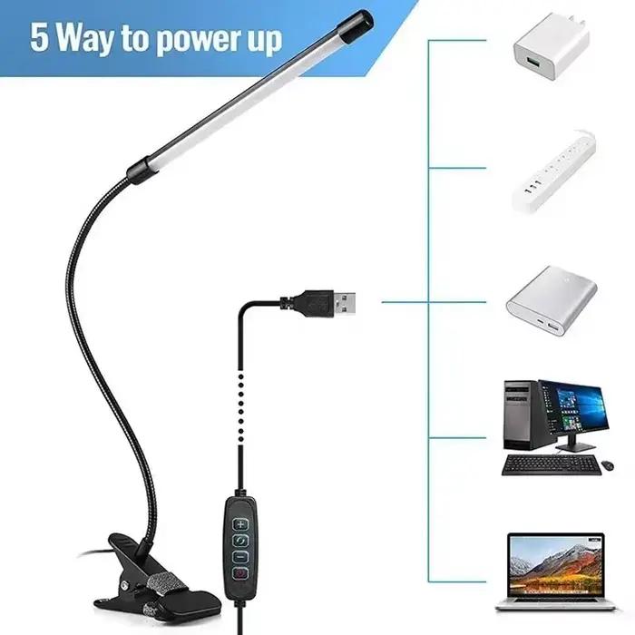 Lampe de bureau à clip LED