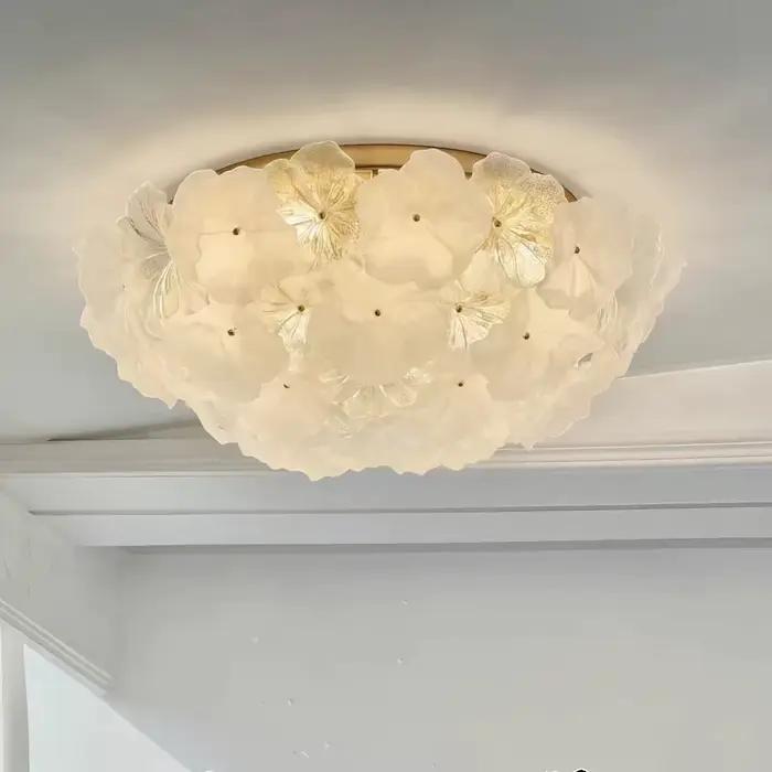 Plafonnier LED en verre de Murano