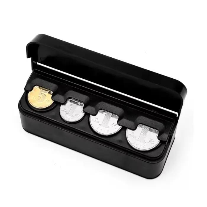 Boîte de rangement de pièces de monnaie intérieure de voiture, boîte de rangement créative de porte-monnaie, maison, voiture, double usage, Organization de rangement intérieure de voiture