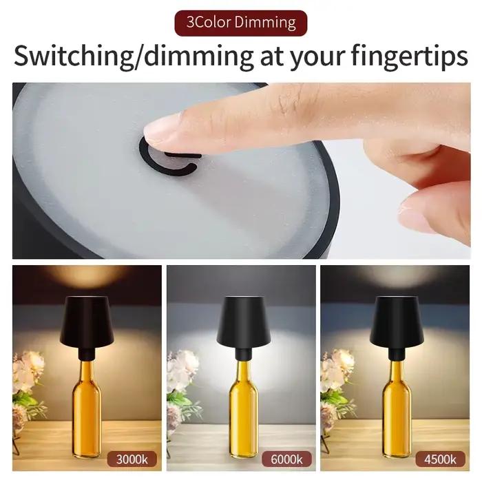 Lampe LED en forme de bouteille, Rechargeable par USB, commande tactile, lampe de Table pour bouteilles de vin, pour Restaurants, Bars et décoration de fête de Festival