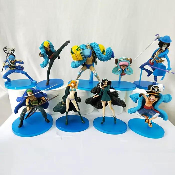 Figurines d'action One Piece 20th Workers, vêtements bleus, Luffy, Nami, C.Zorro, modèle de collection, jouets, cadeaux d'anniversaire