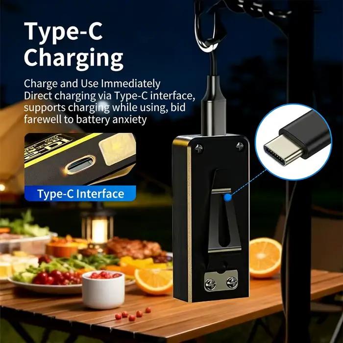 Mini lampe torche LED COB portable rechargeable, puissante, avec clip magnétique, étanche, lampe de poche EDC pour le camping, la marche