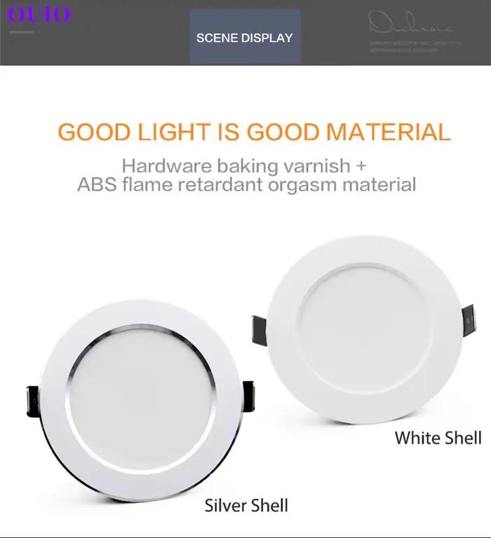 Plafonnier LED encastré rond