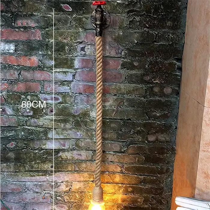 Lampe murale en corde de chanvre