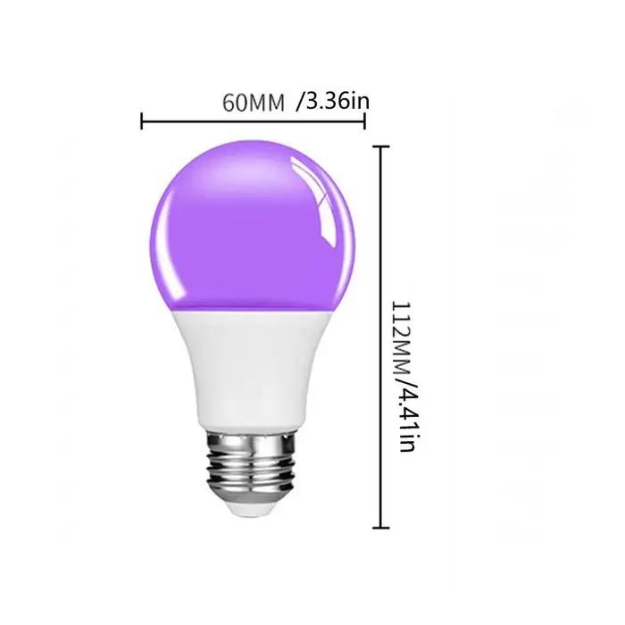 Lumière noire lampe ultraviolette UV violet ampoule 360 lueur atmosphère UV ampoules 10W E27 violet noir ampoule fournitures de fête