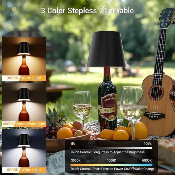 Lampe de table LED en forme de bouteille