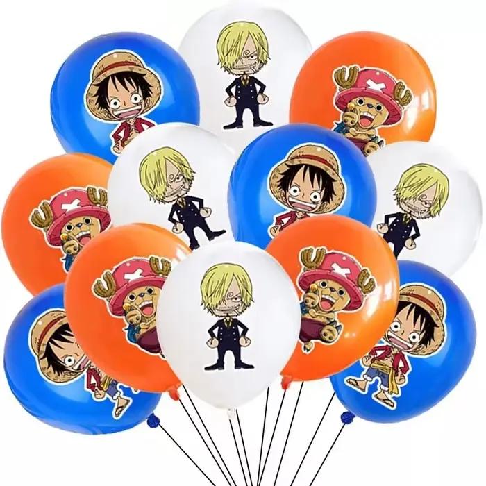 Articles de fête d'anniversaire One Piece : décorations, décorations de gâteau, remplisseurs de sacs cadeaux, bracelets slap, autocollants, récompenses pour la classe, et autres articles promotionnels