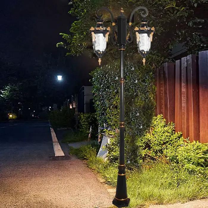 Lumières de cour extérieures étanches, parcs paysager, villas, éclairage à mât élevé, éclairage communautaire, lampadaires pour touristes, 2.6m