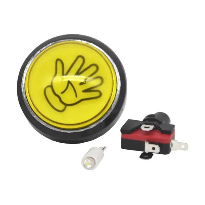 Lampe à bouton LED d'arcade, grand palmier rond, lecteur de jeu vidéo, interrupteur à bouton-poussoir, 60mm