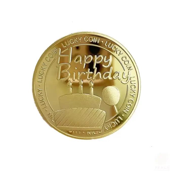Médaille commémorative, célébration du festival, pièce porte-bonheur, commémoration de joyeux anniversaire